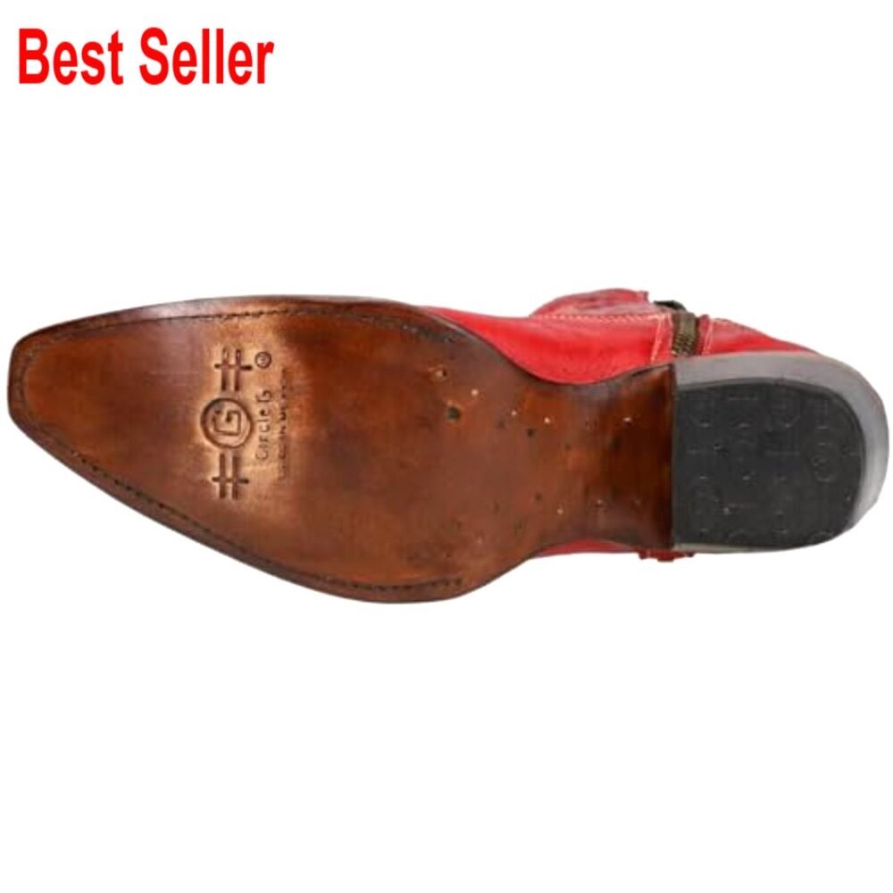 Embroidered Snip Toe Ankle Boots Low Heel Casual Womens Size - Picture 5 of 6